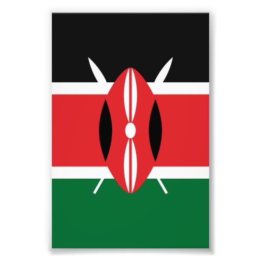 Kenia-Flagge Fotodruck (Vorne)