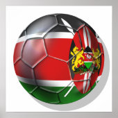 Kenia-Flagge Fußball-Fußball-Spieler Geschenke Poster (Vorne)