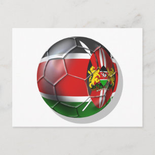Kenia-Flagge Fußball-Fußball-Spieler Geschenke Postkarte