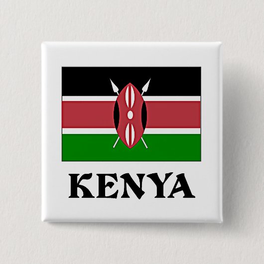 Kenia-Flagge, gekennzeichnet Button (Vorderseite)
