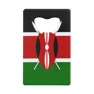 Kenia-Flagge Geldbeutel Flaschenöffner