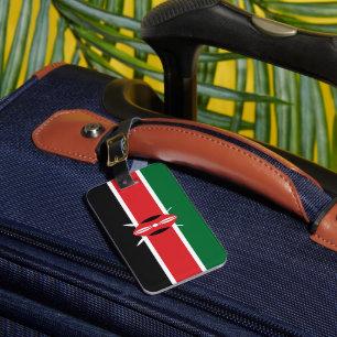 Kenia-Flagge Gepäckanhänger