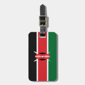 Kenia-Flagge Gepäckanhänger (Vorderseite vertikal)