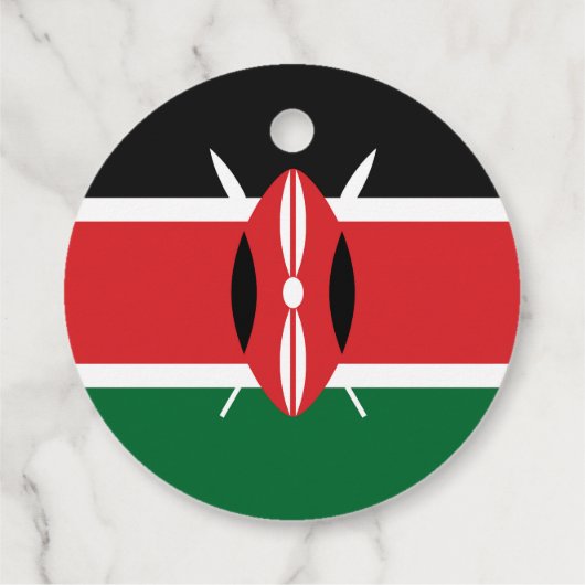 Kenia-Flagge Geschenkanhänger (Rückseite)