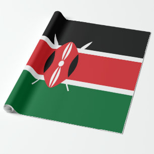 Kenia-Flagge Geschenkpapier
