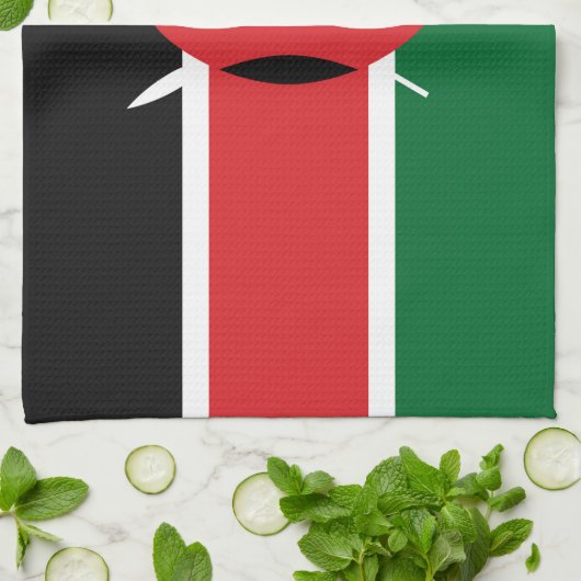 Kenia-Flagge Geschirrtuch (Gefaltet)