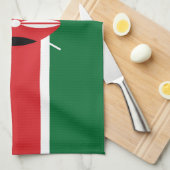 Kenia-Flagge Geschirrtuch (Viertel Falte)