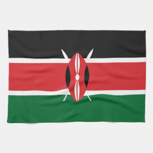 Kenia-Flagge Geschirrtuch