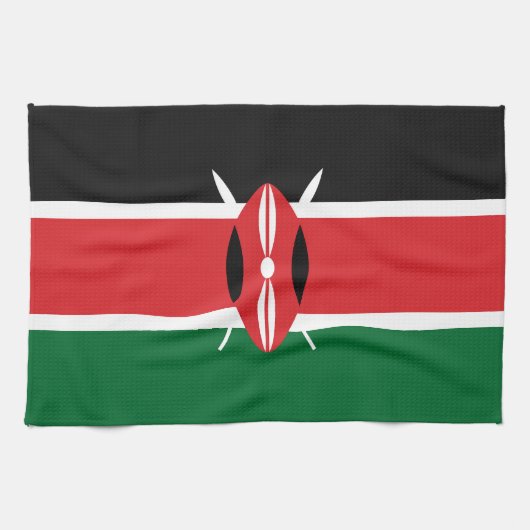 Kenia-Flagge Geschirrtuch (Horizontal)