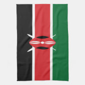 Kenia-Flagge Geschirrtuch (Vertikal)