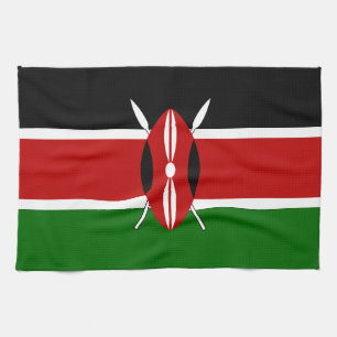 Kenia-Flagge Geschirrtuch
