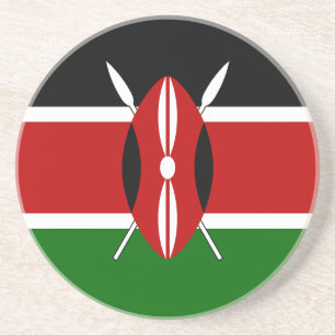 Kenia-Flagge Getränkeuntersetzer
