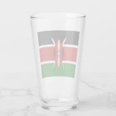 Kenia-Flagge  Glas (Rückseite)