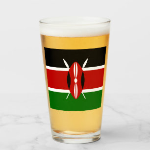 Kenia-Flagge Glas
