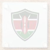Kenia-Flagge Glasuntersetzer (Rückseite)
