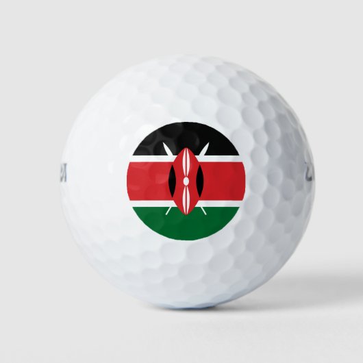 Kenia-Flagge Golfball (Vorderseite)