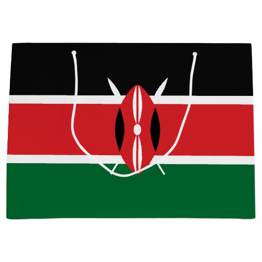 Kenia-Flagge Große Geschenktüte (Vorderseite)