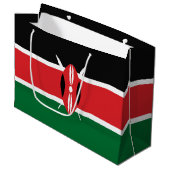 Kenia-Flagge Große Geschenktüte (Vorderseite Schrägansicht)