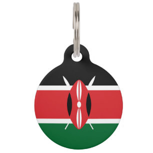 Kenia-Flagge Haustiermarke
