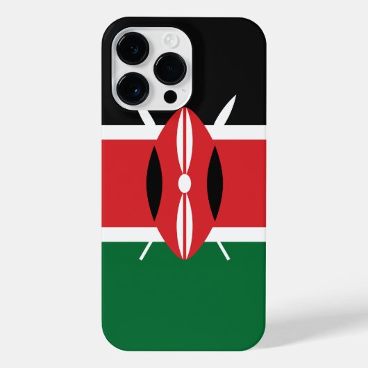 Kenia-Flagge iPhone Hülle (Rückseite)