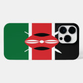 Kenia-Flagge iPhone Hülle (Rückseite (Horizontal))