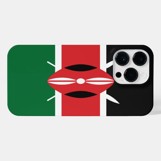 Kenia-Flagge iPhone Hülle (Rückseite (Horizontal))