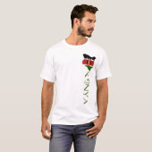 Kenia Flagge Karte T-Shirt (Vorne ganz)