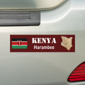 Kenia-Flagge + Karten-Autoaufkleber Autoaufkleber (Auf Auto)