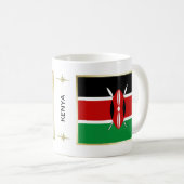 Kenia-Flagge + Karten-Tasse Kaffeetasse (VorderseiteRechts)