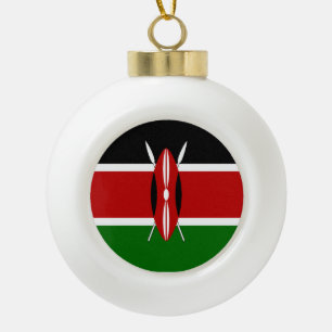 Kenia-Flagge Keramik Kugel-Ornament