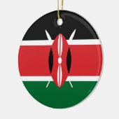 Kenia-Flagge Keramik Ornament (Links)