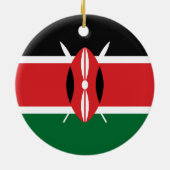Kenia-Flagge Keramik Ornament (Hinten)