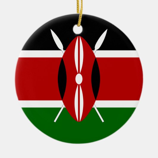 Kenia-Flagge Keramik Ornament (Vorne)