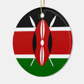 Kenia-Flagge Keramik Ornament (Links)