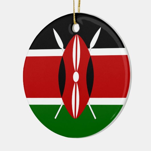 Kenia-Flagge Keramik Ornament (Links)