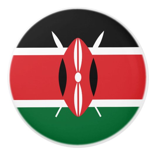Kenia-Flagge Keramikknauf (Vorderseite)