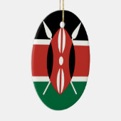 Kenia-Flagge Keramikornament (Rechts)
