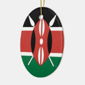 Kenia-Flagge Keramikornament (Links)