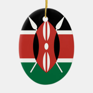 Kenia-Flagge Keramikornament