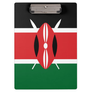 Kenia-Flagge Klemmbrett