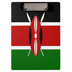 Kenia-Flagge Klemmbrett