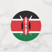 Kenia-Flagge Konfetti (Klein Vorderseite)