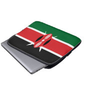 Kenia-Flagge Laptopschutzhülle (Vorne Knopf)