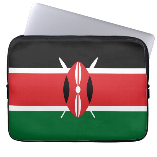 Kenia-Flagge Laptopschutzhülle (Vorderseite)