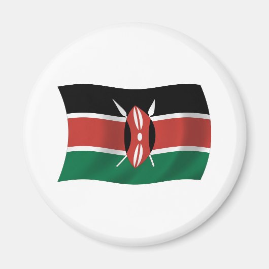 Kenia-Flagge-Magnet Magnet (Vorne)