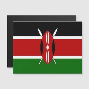 Kenia - Flagge - Magnetkarte