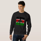 Kenia-Flagge mit Giraffe Sweatshirt (Vorne ganz)