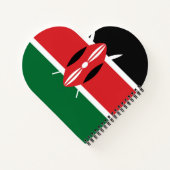 Kenia-Flagge Notizblock (Rückseite)