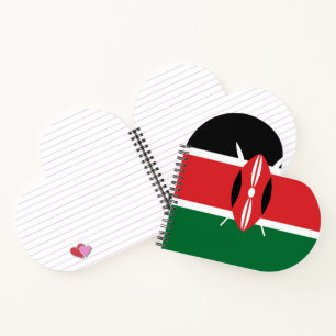 Kenia-Flagge Notizblock