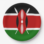Kenia-Flagge   Pappteller (Vorderseite)